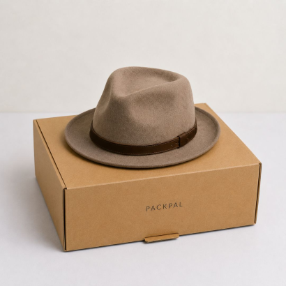 corrugated box for packaging fedora hat