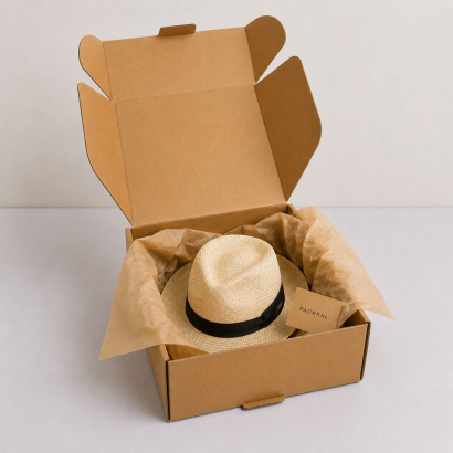 corrugated box for packaging panama hat