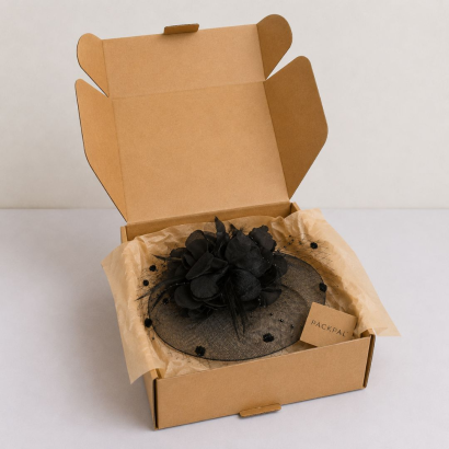 packaging for fascinator hat